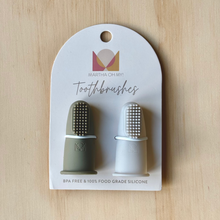 Load image into Gallery viewer, Sage & Light Grey – Toothbrush Set