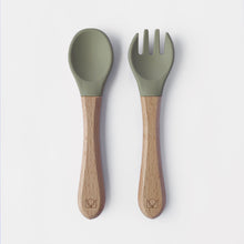 Load image into Gallery viewer, Sage – Fork & Spoon Set