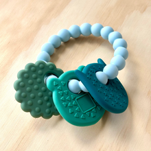 Load image into Gallery viewer, Green Mix - Animal Teething Rattle
