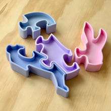 Load image into Gallery viewer, Purple Mix  – Rabbit Silicone Jigsaw
