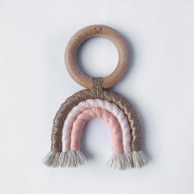 Load image into Gallery viewer, Sparkle &amp; Pink Mix – Macramé Rainbow Toy
