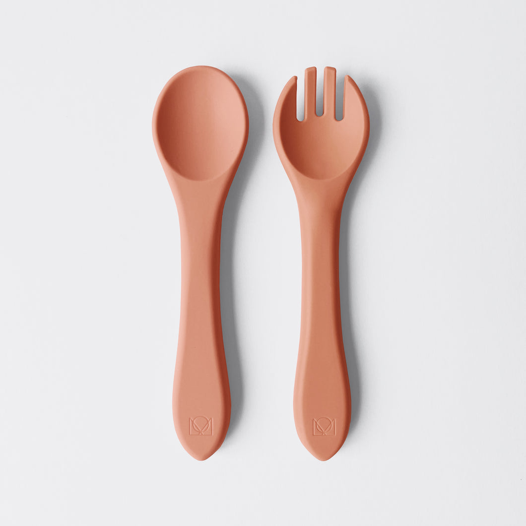 Honeysuckle – Silicone Fork & Spoon Set
